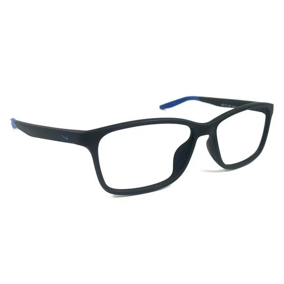 NIKE 7118 008 MATTE BLACK RACER BLUE WRAP EYEGLASSES FRAME 55-14-140 main image 5